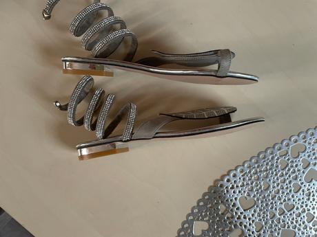 Nové stříbrné sandále, vel 38, pc 35eur, la vita,, john garfield,38