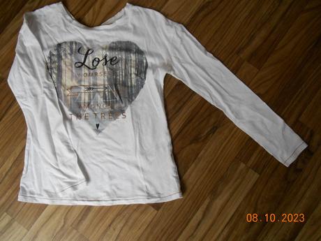 Dívčí triko - dl. rukáv, c&a,158