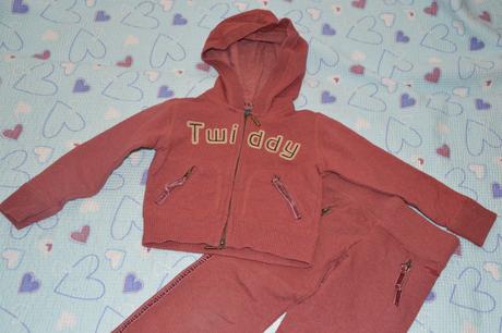 Teplejší tepláková souprava, barva světl. cihlová, 110