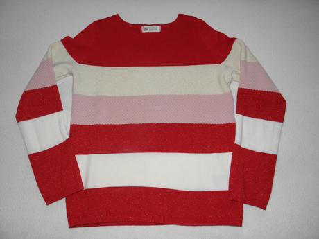 Dívčí svetřík s pruhy zn. h&m vel.134/140, h&m,134