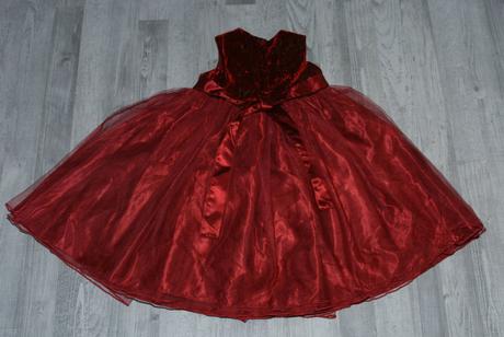 Slavnostní sváteční vínově červené šaty, next,92