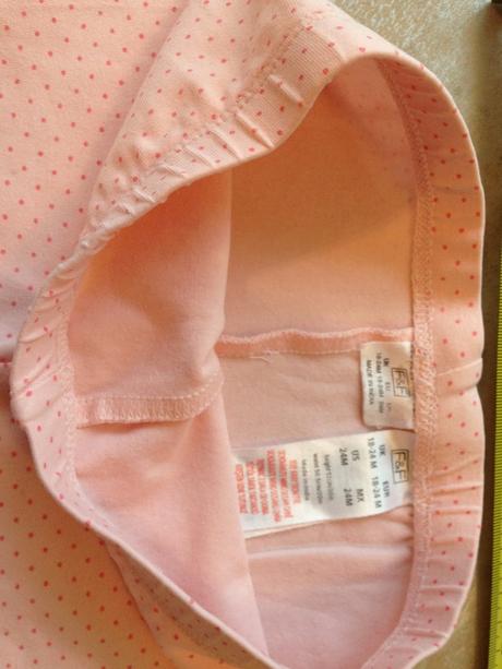  bavlna legíny ff meruňková puntík 18-24měs.krajka, f&f,92