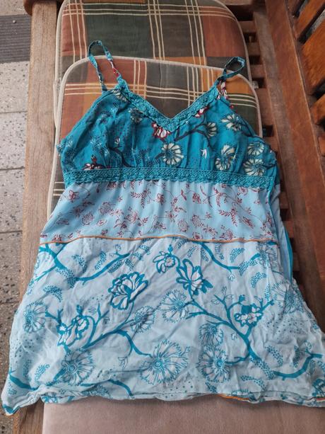 Modrý dámský topík, top s, m, m