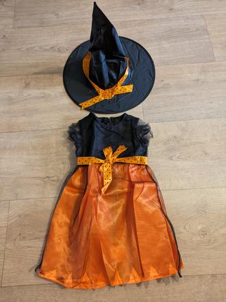 Karnevalový kostým čarodějnice vel. 2 - 3 roky, 