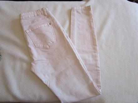 Pěkné béžové elast. kalhoty zn. amisu, vel. 36, amisu,36
