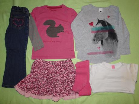 6ks balík v.104 trika sukně džíny/rifle, 104–116