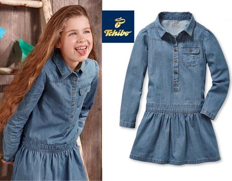 Riflové šaty tchibo holčičí vel. 122/128, tchibo,122 / 128
