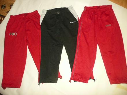 Tepláky vel 104/110 délka 57/37 cm pro hubené, 110 / 116