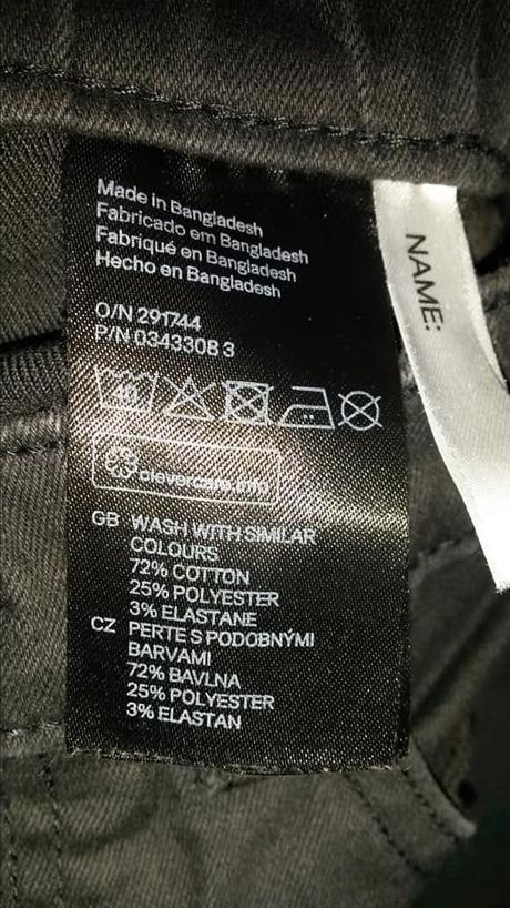 Šedé džínové legíny vel. 128, h&m,128