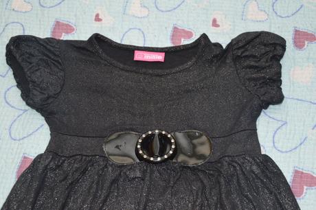 Černý lesklý top, tunika, halenka s kamínky, 98