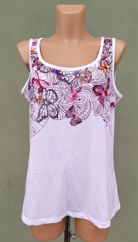 Tílko top s motýly - vel.44, 44