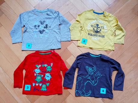 Triko dlouhý rukáv 86 lupilu mickey mouse, lupilu,86