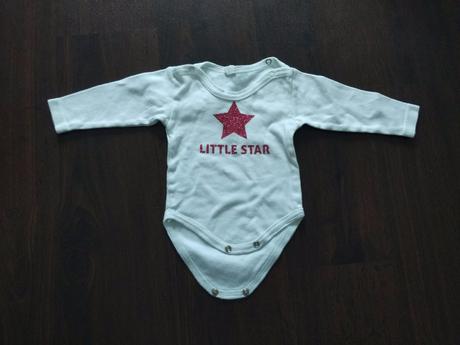 Bílé bodyčko little star dlouohý rukáv, 50