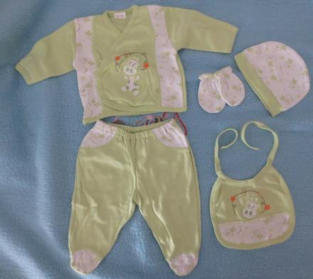 Kojenecká souprava 5 dílů, 0-3m, 62