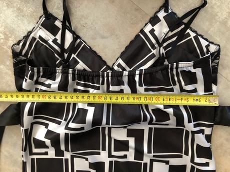 Černobílé byznys šaty vel.s 36 krajka mašle kostka, s