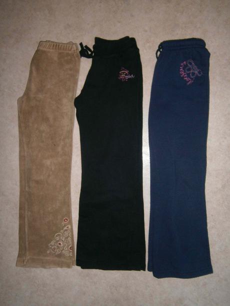 3 x tepláky + tričko, vel. 122/128, cena celkem, wolf,122