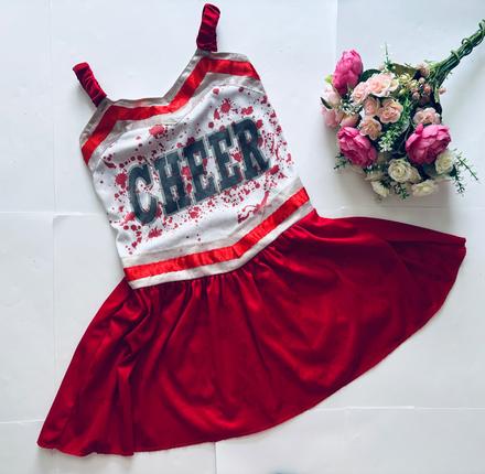 K5/ kostým zombie roztleskávačky- v.7/8 let,