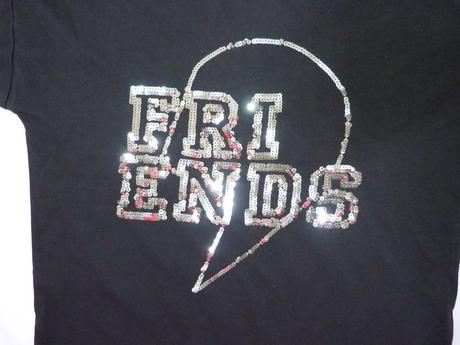 Bavlněné tričko vel.134, jako nové, flitrová aplik, george,134