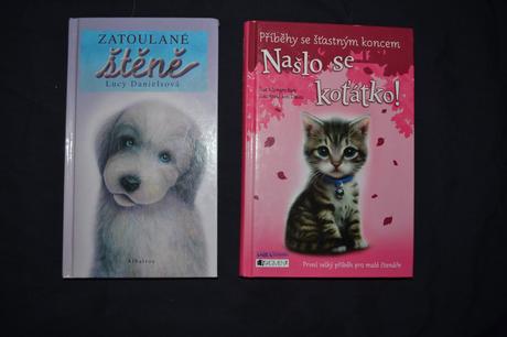 2x kniha kotě, štěně, 
