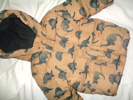 Nádherná hnědá zimní bunda s dinosaury, george,92
