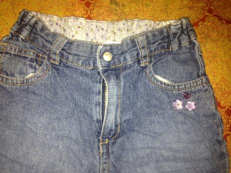 Dívčí rifle květy, h&m,74