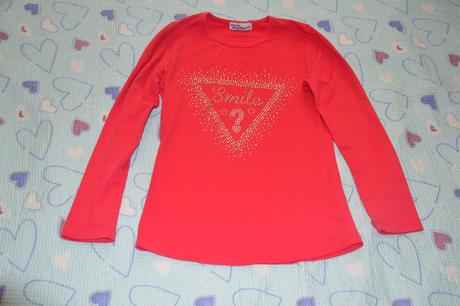 Triko dlouhý rukáv s kamínky, 152