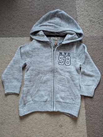Svetr s kapucí na zapínání, h&m,98