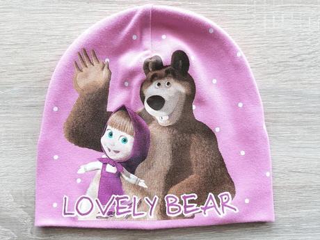 Bavlněná čepička s mášou a medvědem, disney