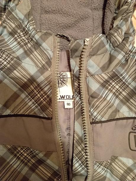 Dětská podzimní/zimní bunda vel.80, wolf,80