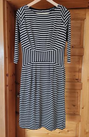 Pruhované šaty s 3/4 rukávem vel. 36 / s, marks & spencer,s
