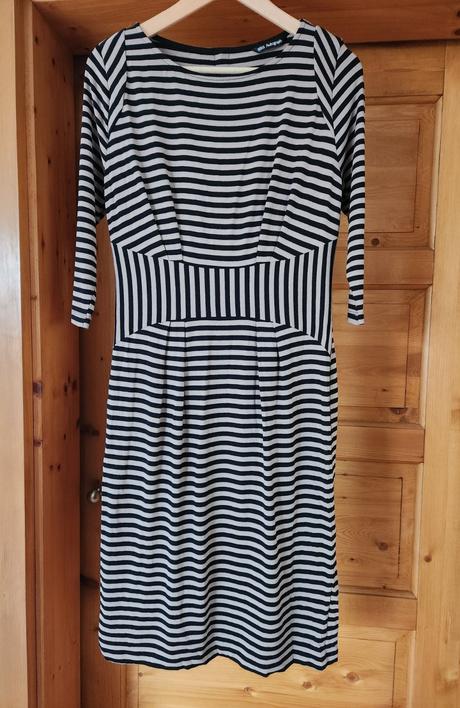 Pruhované šaty s 3/4 rukávem vel. 36 / s, marks & spencer,s