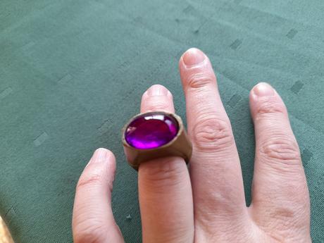 Dětské prstýnky barevné, pirátský prstýnek fialový, 