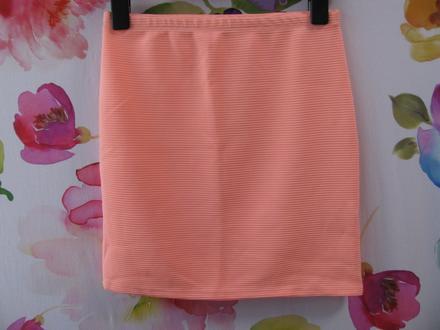 Dívčí elastická lososová minisukně, 158