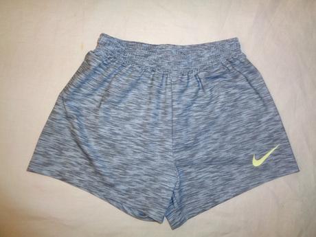 Šedomodré melírované šortky nike 6/7 let, nike,122