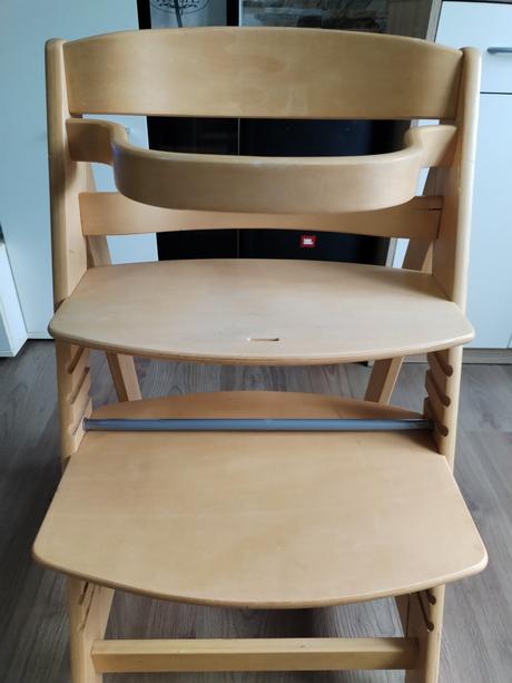 Celodřevěná polohovatelná jídelní židle pro dítě,