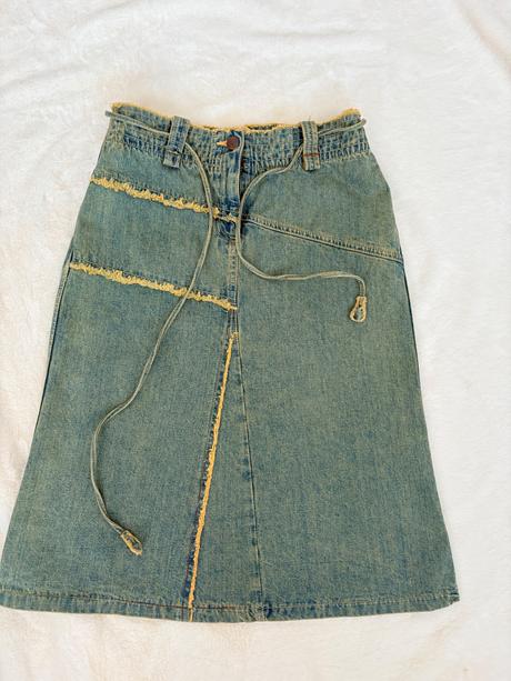 Džínová sukně mango 32/34 sepraný vzhled, mango,32
