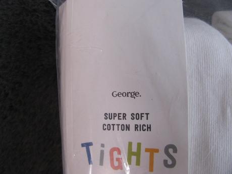 Bílé bavlněné dívčí punčocháče, george,152