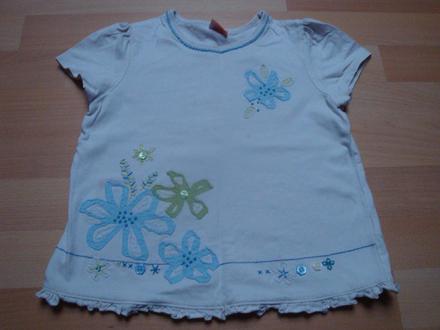 Tričko s vyšitými květinami, vel. 110/116, mini mode,116