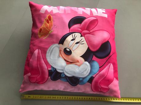 Sytárůžová polštářek 40x40cm myška minnie s výplní, šířka (cm): 40,délka (cm): 40