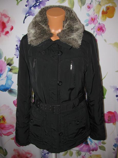 Černá zimní outdoorová prošívaná bunda s.oliver, s.oliver,38
