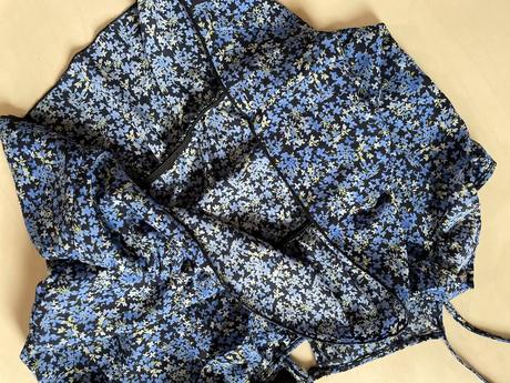 Květinkový top s volánem, vel s, bik bok, s