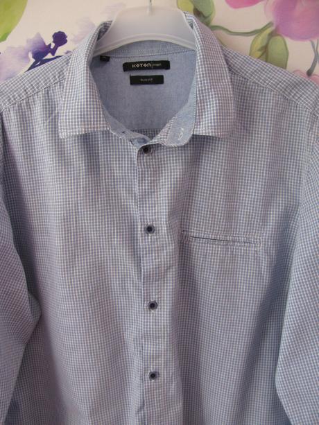 Pánská společenská sv.modrá bavlněná košile, xl