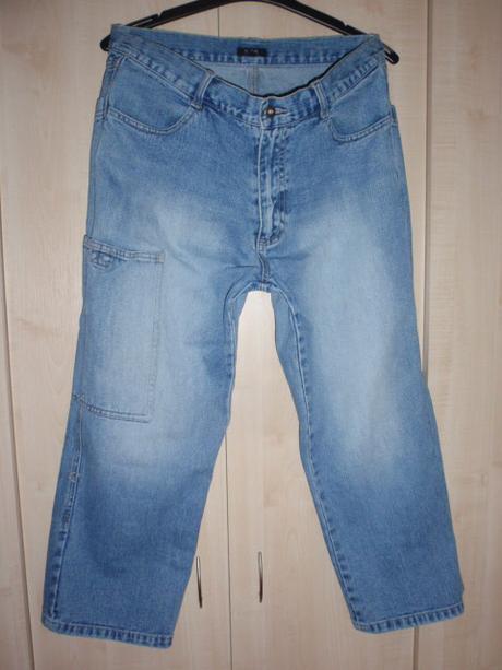 Kalhoty-džíny-rifle tříčtvrťáky letní vel.l-xl, l