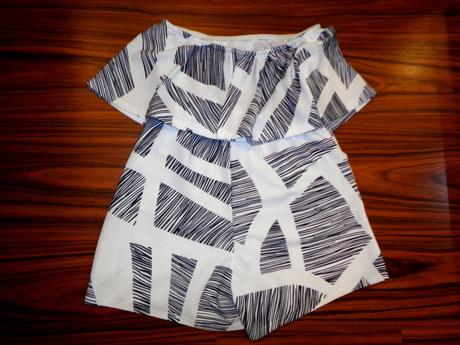 Luxusní samodržící bíločerný letní overal, m