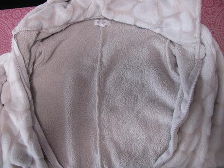 Luxusní fleecový spací overal s kapucí, 146