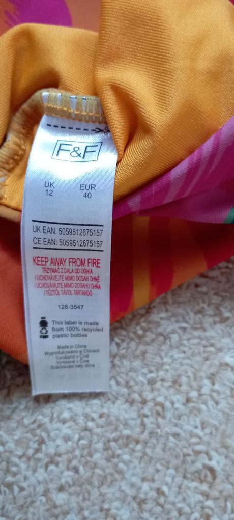 Jednodílné plavky zn."f&f" vel."40", f&f,40