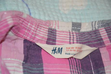 146 bavlněná košile, roll-up rukávy, h&m,146