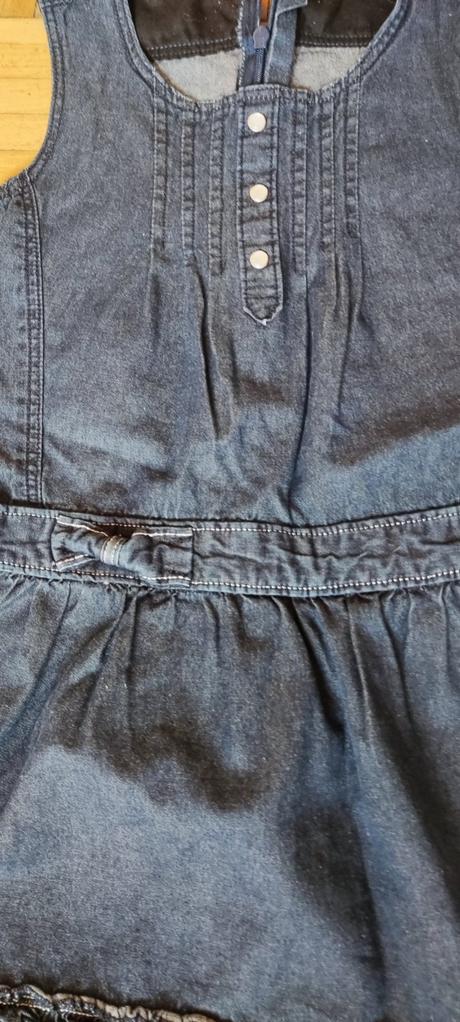 Riflové měkké šaty vel. 128 cm (7-8 let) modré, 128