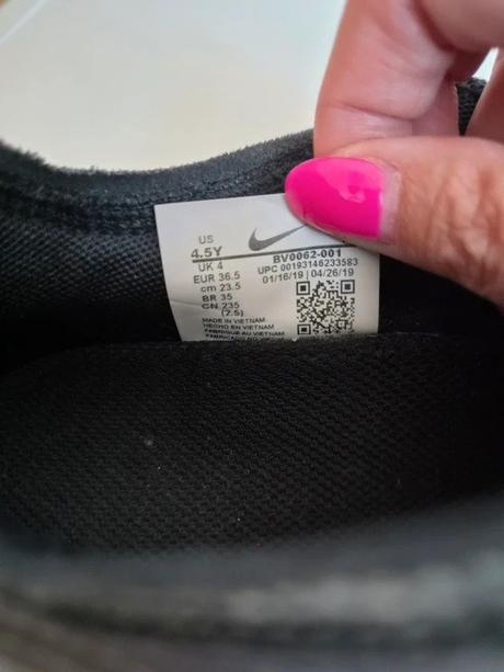 Nike air vapormax 2019 gs, vel. 36,5 (23 cm), nike,36
