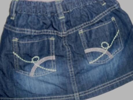 Nádherná riflová sukně s pružným nápletem, 92